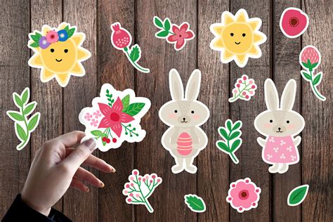 Easter stickers By HelgaKOV | TheHungryJPEG