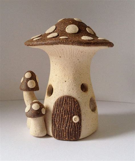 Mushroom Ceramic Fairy House | Clay fairy house, Fairy houses, Clay fairies