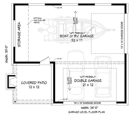 Garage Plans with Boat Storage