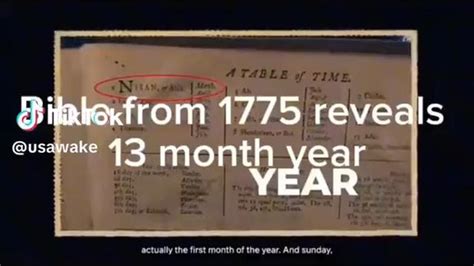 1775 Bible Reveaks 13 Months year