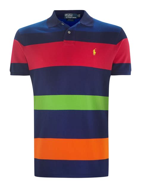 Polo ralph lauren Multi Stripe Custom Fit Polo Shirt for Men | Lyst