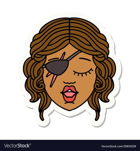 Human rogue character sticker Royalty Free Vector Image