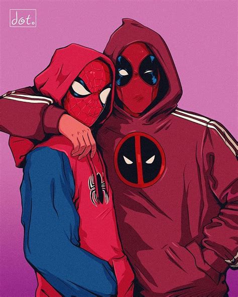 DOT.ART on Instagram: “My last fanart for #comiccon #fanart #deadpool #spiderman #hoodie #myart ...