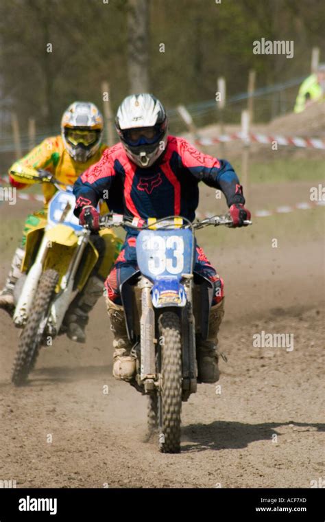 Motocross riders during race Stock Photo - Alamy