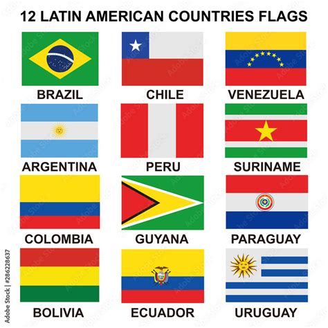 South American Country Flags