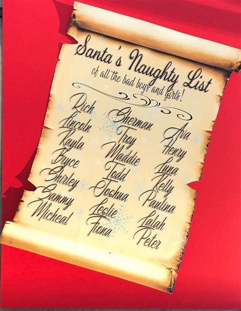 Personalized Santa's Naughty List Scroll / Large Santa | Etsy in 2020 ...