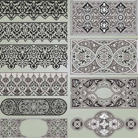 Ornate borders set vector | Free download