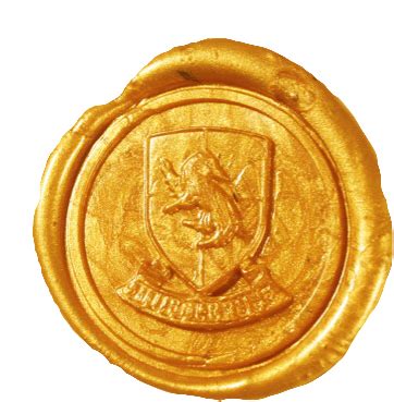 Download Gold Wax Seal Png - Hufflepuff Wax Seal - HD Transparent PNG ...