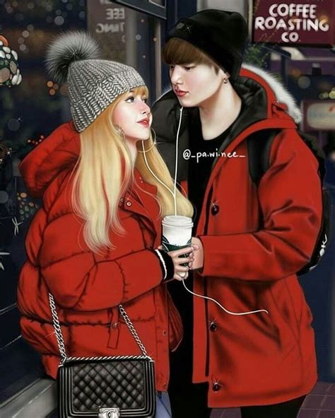 - liskook lisa jungkook | bts blackpink | Lisa fanart, Couples dp, Lisa and jungkook