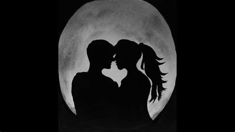 How To Draw a Moonlight Night Love Romantic Couple Scenery Drawing | Drawings, Paris drawing ...