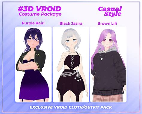 Vroid Clothing Pack, 3d, Clothes, Vroid, Sexy Clothes, Cosplay Costume ...