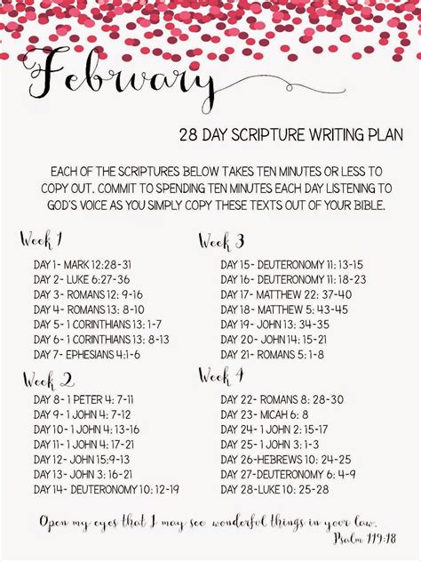 Sweet Blessings: February Scripture Reading Plan | Scripture writing plans, Read bible ...