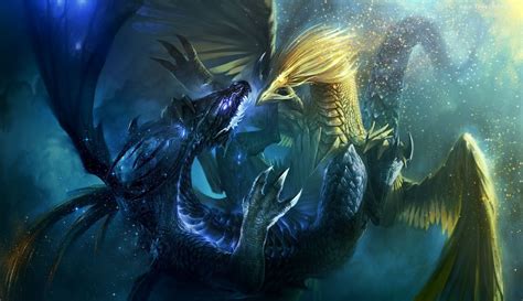 Two Dragons | Fantasy dragon, Dragon pictures, Fantasy creatures