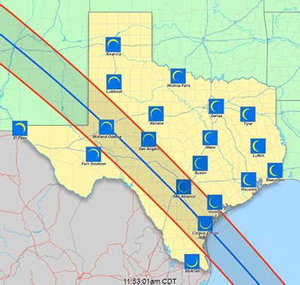 Texas Eclipse viewing information for the annular eclipse of October 14, 2023 | eclipse2024.org