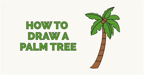 How to Draw a Palm Tree - EASY Step by Step Tutorial