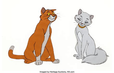 The Aristocats Thomas O'Malley and Duchess Production Cel Setup | Lot #95230 | Heritage Auctions