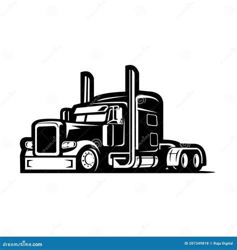 Trucking 18 Wheeler Semi Truck Vector Image | CartoonDealer.com #207349818