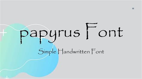 Top 10 font Font instagram papyrus Nổi bật nhất trong năm