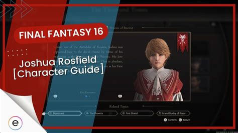 Final Fantasy 16: Joshua Rosfield [Role & Voice Actor]