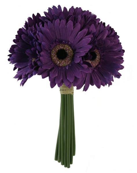 Purple Daisy Bouquet - Bridal Wedding Bouquet #2416231 - Weddbook