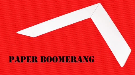 How to make a easy paper boomerang that comes back to you - Origami Boomerang - YouTube