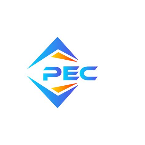 PEC abstract technology logo design on white background. PEC creative ...