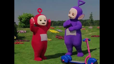 Teletubbies Segment: Taking Turns to Riding the Po's Scooter (2001 ...