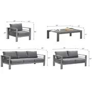 Aluminum Patio Furniture Set 5 Pieces Modern Outdoor Conversation Set ...