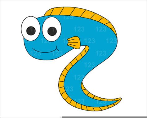 Cartoon Eel Clipart | Free Images at Clker.com - vector clip art online, royalty free & public ...