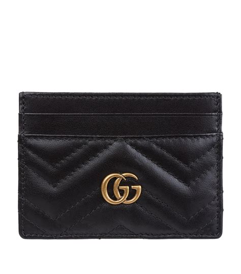 Lyst - Gucci Leather Marmont Card Holder in Black - Save 29.200000000000003%