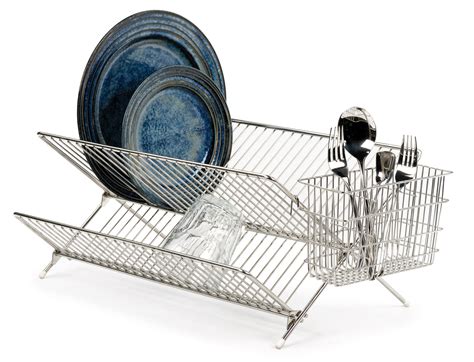 RSVP Folding Dish Drying Rack Space Saving Drainer Stainless Steel New | eBay