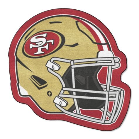 FANMATS San Francisco 49ers Red 3 ft. x 2 ft. Mascot Helmet Area Rug ...