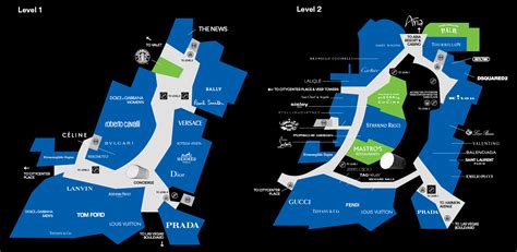 Map of 'The Shops at Crystals.' City Center, Las Vegas, Nevada ...