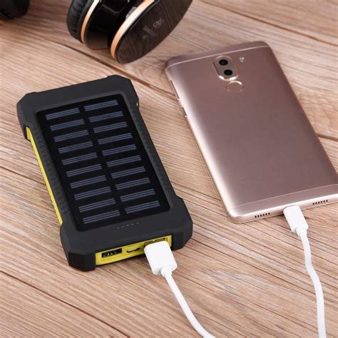 Dual USB Solar Power Charger Waterproof 300000mAh Portable Solar Powered Dual USB Battery Power ...