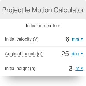 Projectile Motion Calculator - Omni