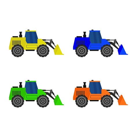 Set Of Excavator On White Background 2039171 Vector Art at Vecteezy