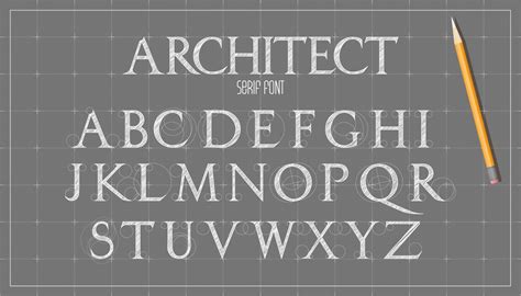 planimetria architettura font. capitale sans serif lettere alfabeto ...