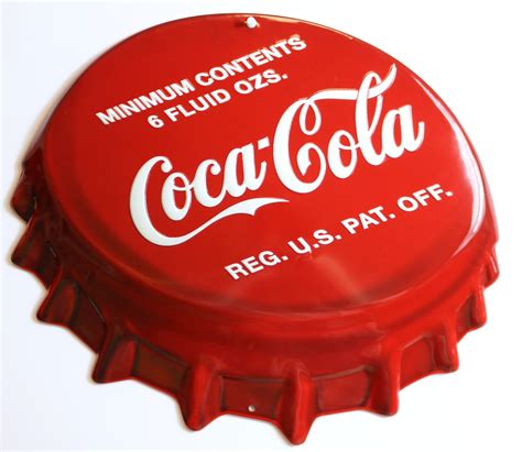 Large Coca Cola Bottle Cap Premium Embossed Tin Sign Pop Soda Ande ...