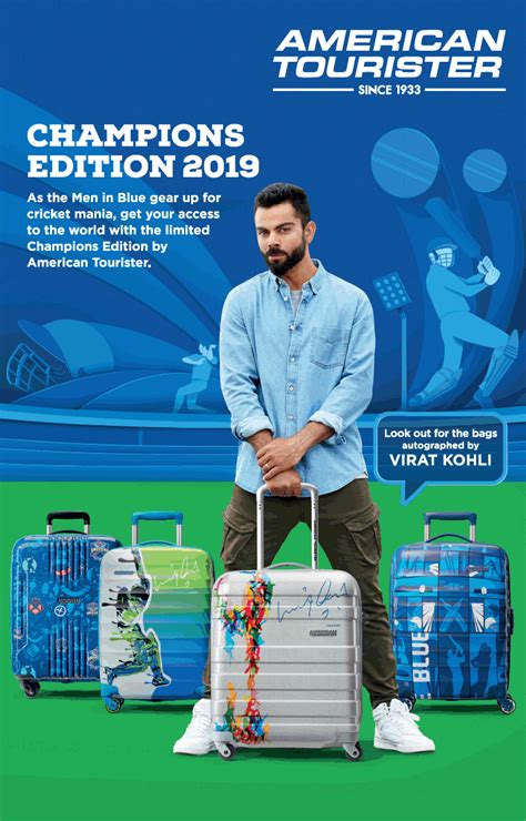 American Tourister Look Our For The Bags Autographed By Virat Kohli Ad ...