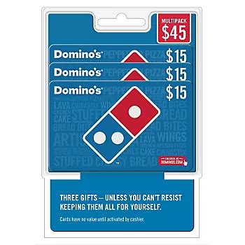 $15 Domino's Pizza Gift Card, 3 pk. | BJ's Wholesale Club