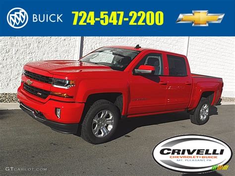 2016 Red Hot Chevrolet Silverado 1500 LT Crew Cab 4x4 #108824996 Photo ...