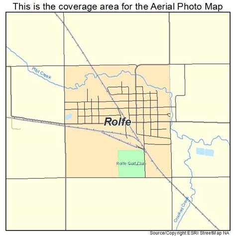 Aerial Photography Map of Rolfe, IA Iowa