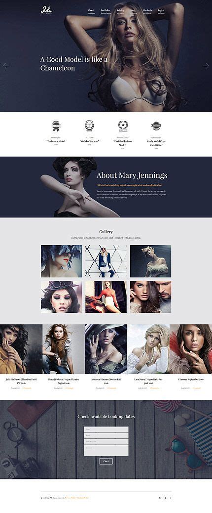 Fashion designer portfolio website templates - bxepath