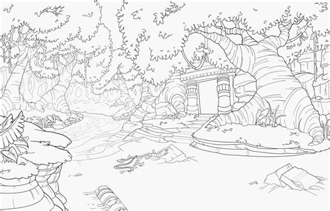 ArtStation - Forest exterior - layout perspective