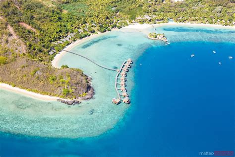 - Aerial view of overwater bungalows, Malolo island, Fiji | Royalty ...