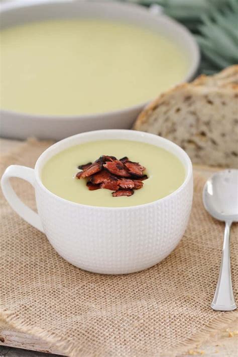 Potato & Leek Soup with Crispy Bacon - Bake Play Smile