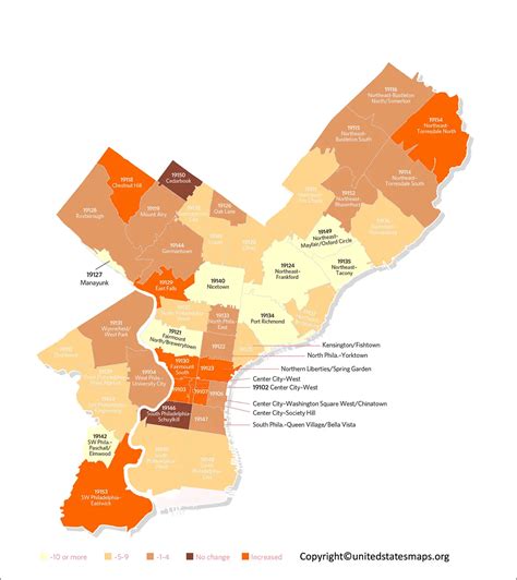 Philadelphia Zip Code Map With Streets (Printable PDF)