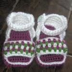 Crochet Baby Sandals Booties Shoes Newborn To 6 Months on Luulla