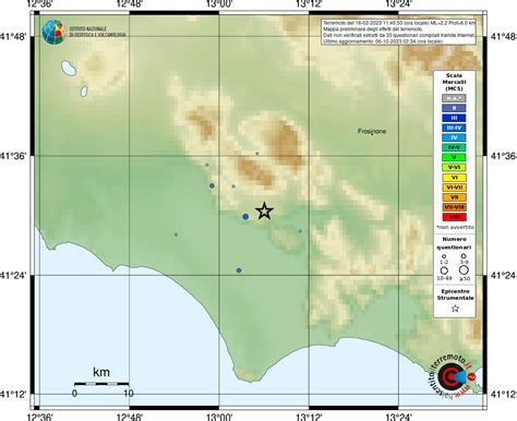 Earthquake 4 km E Sezze (LT), Magnitude ML 2.2, 16 February 2023 time ...