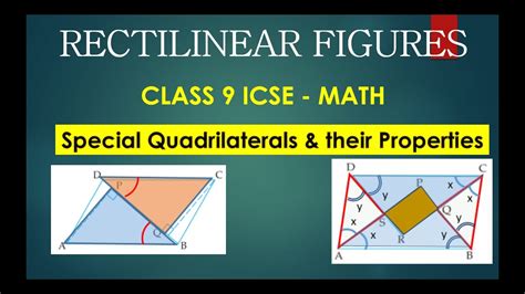 Lec - 04 Rectilinear Figures (Quadrilateral) || ICSE - 9 || MATH || Problems - YouTube